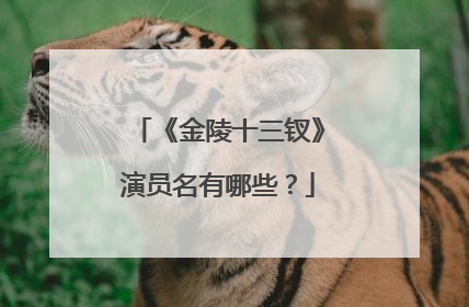 《金陵十三钗》演员名有哪些？