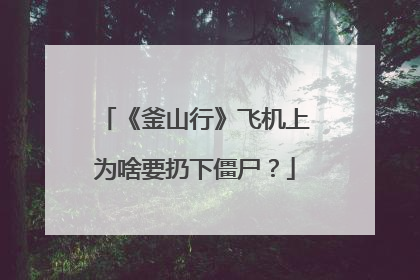 《釜山行》飞机上为啥要扔下僵尸?