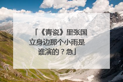 《青瓷》里张国立身边那个小雨是谁演的?急