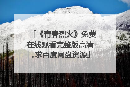 《青春烈火》免费在线观看完整版高清,求百度网盘资源