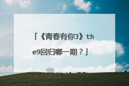 《青春有你3》the9回归哪一期？