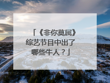 《非你莫属》综艺节目中出了哪些牛人？