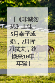 《非诚勿扰》王佳:5月奉子成婚,7月挥刀弑夫,终换来10年牢狱