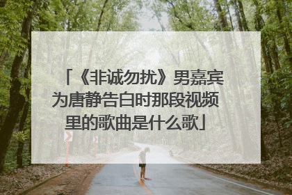 《非诚勿扰》男嘉宾为唐静告白时那段视频里的歌曲是什么歌