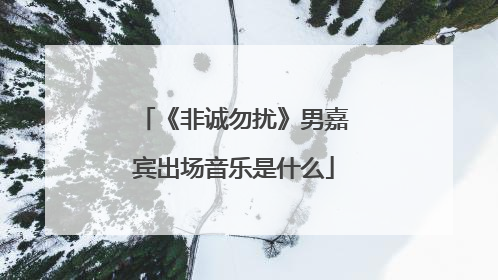 《非诚勿扰》男嘉宾出场音乐是什么