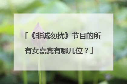 《非诚勿扰》节目的所有女嘉宾有哪几位？