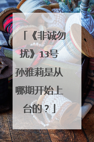 《非诚勿扰》13号孙雅莉是从哪期开始上台的？
