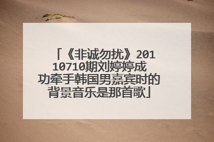 《非诚勿扰》20110710期刘婷婷成功牵手韩国男嘉宾时的背景音乐是那首歌