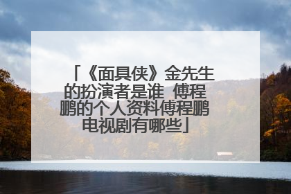 《面具侠》金先生的扮演者是谁 傅程鹏的个人资料傅程鹏电视剧有哪些