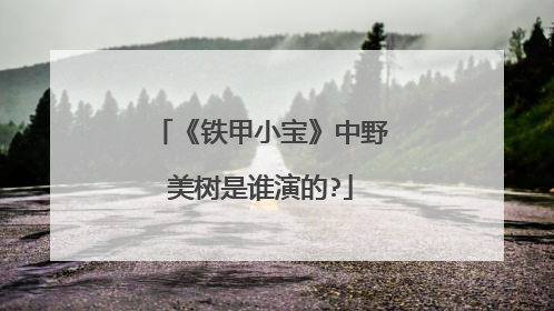 《铁甲小宝》中野美树是谁演的?