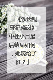 《铁齿铜牙纪晓岚》中杜小月最后结局如何，她嫁给了谁？