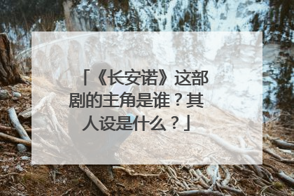 《长安诺》这部剧的主角是谁？其人设是什么？