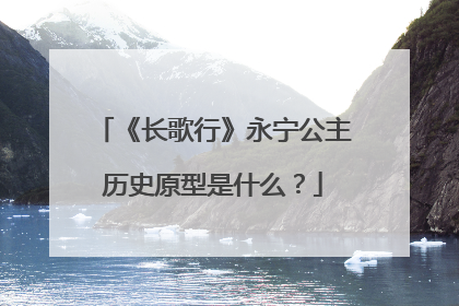 《长歌行》永宁公主历史原型是什么?