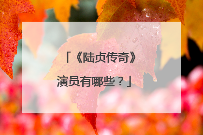 《陆贞传奇》演员有哪些?
