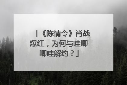 《陈情令》肖战爆红，为何与哇唧唧哇解约？