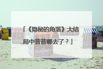 《隐秘的角落》大结局中普普哪去了?