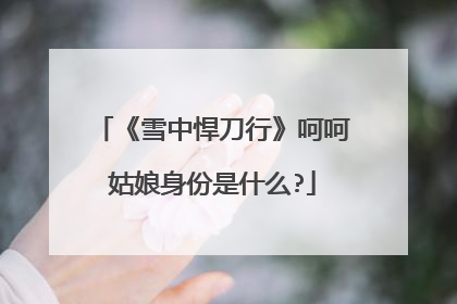 《雪中悍刀行》呵呵姑娘身份是什么?
