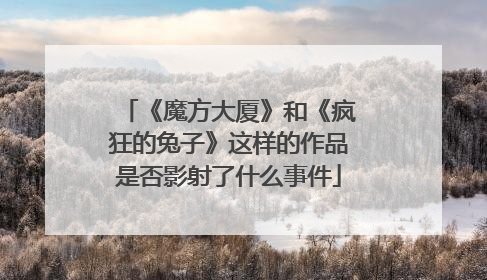 《魔方大厦》和《疯狂的兔子》这样的作品是否影射了什么事件
