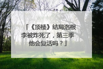 《顶楼》结局洛根李被炸死了，第三季他会复活吗？