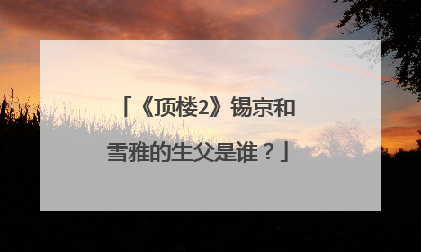 《顶楼2》锡京和雪雅的生父是谁?