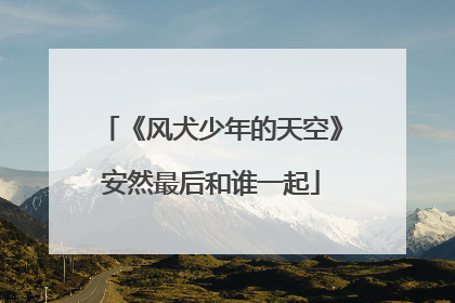 《风犬少年的天空》安然最后和谁一起