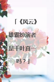 《风云》雄霸扮演者是千叶真一吗？