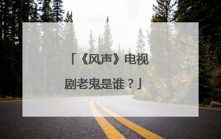 《风声》电视剧老鬼是谁？
