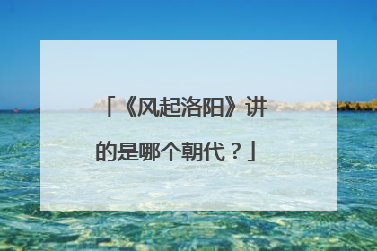 《风起洛阳》讲的是哪个朝代？