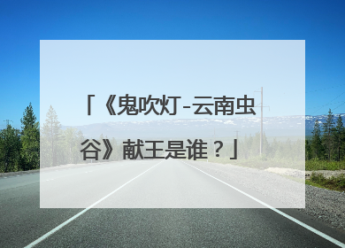 《鬼吹灯-云南虫谷》献王是谁?