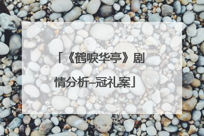 《鹤唳华亭》剧情分析—冠礼案