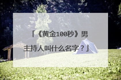 《黄金100秒》男主持人叫什么名字？
