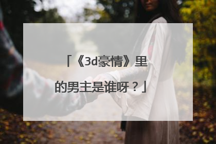 《3d豪情》里的男主是谁呀？