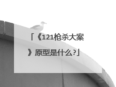 《121枪杀大案》原型是什么?