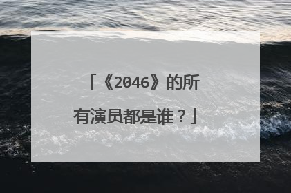 《2046》的所有演员都是谁?