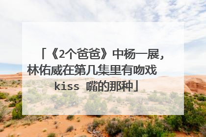 《2个爸爸》中杨一展,林佑威在第几集里有吻戏 kiss 嘴的那种