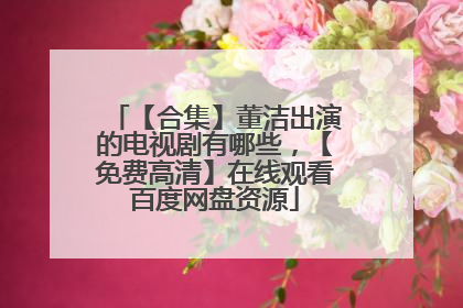 【合集】董洁出演的电视剧有哪些，【免费高清】在线观看百度网盘资源