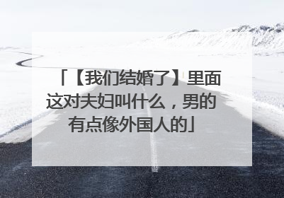 【我们结婚了】里面这对夫妇叫什么，男的有点像外国人的