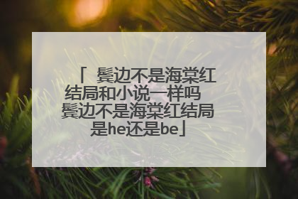 ​鬓边不是海棠红结局和小说一样吗 鬓边不是海棠红结局是he还是be