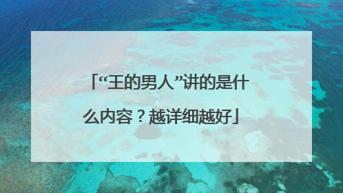 “王的男人”讲的是什么内容?越详细越好