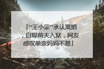 “王小蒙”承认离婚,自曝前夫入狱,网友感叹单亲妈妈不易