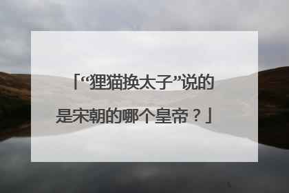 “狸猫换太子”说的是宋朝的哪个皇帝？