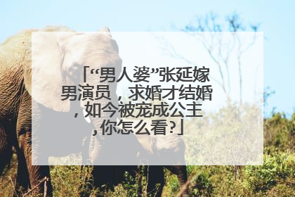 “男人婆”张延嫁男演员,求婚才结婚,如今被宠成公主 ,你怎么看?