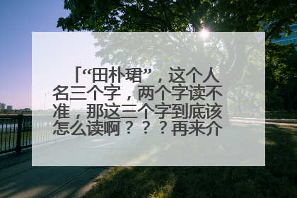“田朴珺”，这个人名三个字，两个字读不准，那这三个字到底该怎么读啊？？？再来介绍介绍这人吧？