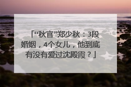 “秋官”郑少秋:3段婚姻,4个女儿,他到底有没有爱过沈殿霞?