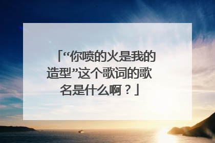 “你喷的火是我的造型”这个歌词的歌名是什么啊？