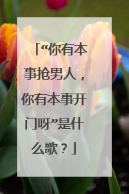 “你有本事抢男人，你有本事开门呀”是什么歌？