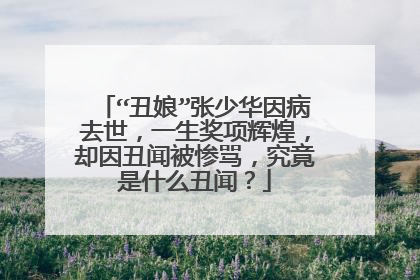 “丑娘”张少华因病去世,一生奖项辉煌,却因丑闻被惨骂,究竟是什么丑闻?