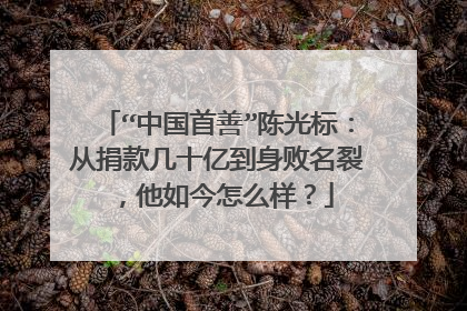 “中国首善”陈光标:从捐款几十亿到身败名裂,他如今怎么样?