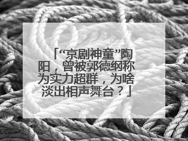 “京剧神童”陶阳,曾被郭德纲称为实力超群,为啥淡出相声舞台?