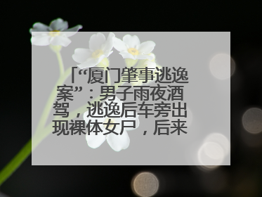 “厦门肇事逃逸案”：男子雨夜酒驾，逃逸后车旁出现裸体女尸，后来怎样？